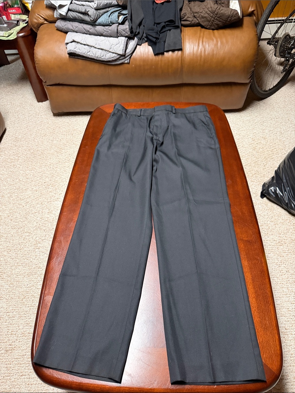 Perry Ellis Men's Black Dress Pants - Straight Leg